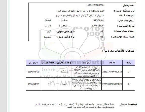 استعلام,استعلام روتر شبکه  