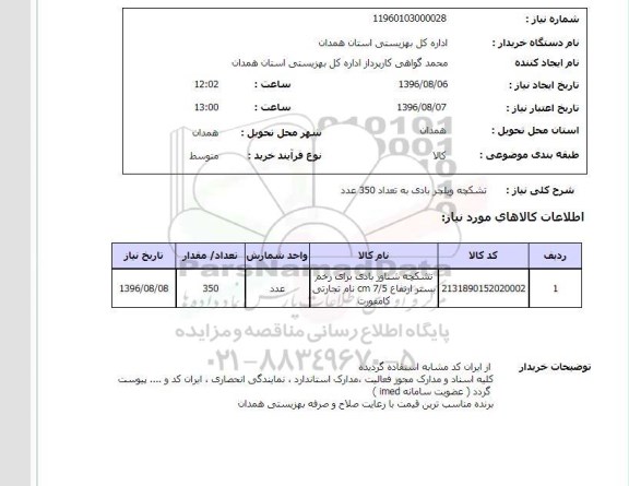 استعلام, استعلام تشکچه ویلچر بادی 