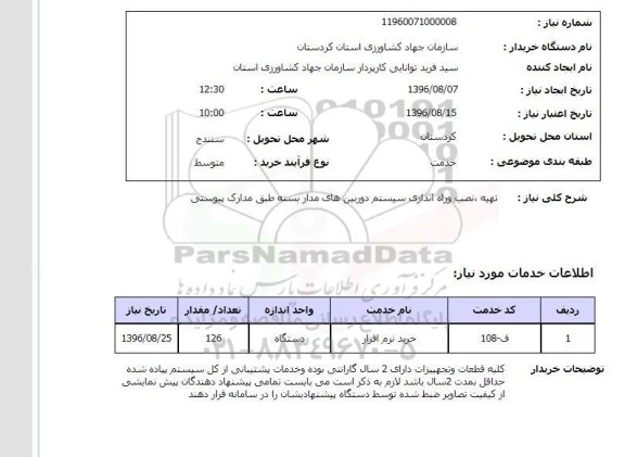 استعلام,استعلام تهیه، نصب و راه اندازی سیستم دوربین های مداربسته