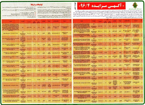 مزایده,مزایده واگذاری املاک مازاد بر نیاز استان نوبت دوم 