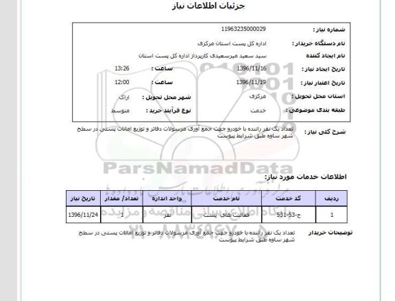 استعلام , استعلام تعداد یک نفر راننده با خودرو