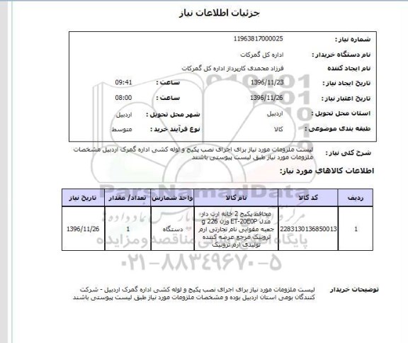 استعلام ,استعلام محافظ پکیج 