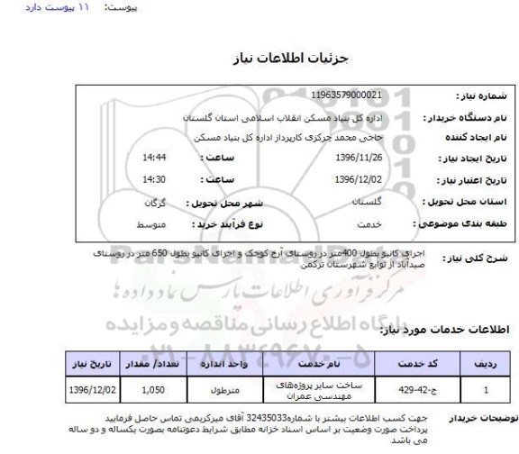 استعلام, استعلام اجرای کانیو