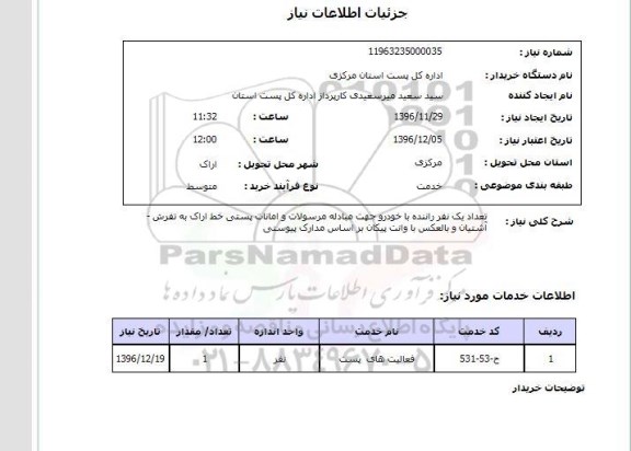 استعلام, استعلام تعداد یک نفر راننده با خودرو...