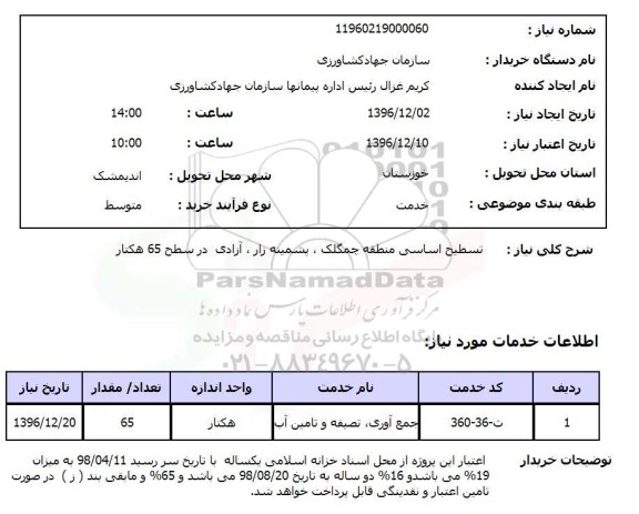 استعلام تسطیح اساسی ...