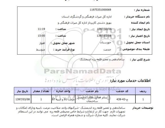 استعلام, ساماندهی و تعمیر 