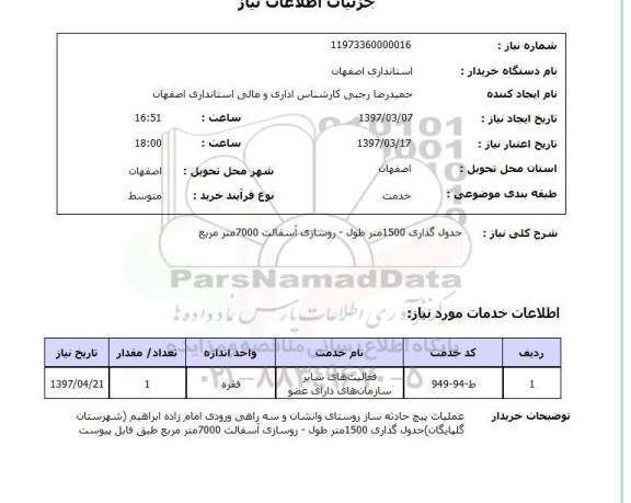 استعلام,استعلام جدول گذاری 1500 متر