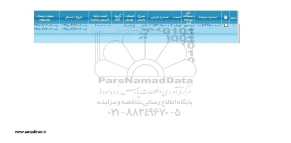 استعلام , مزایده کاغذ باطله و اسناد امحائی