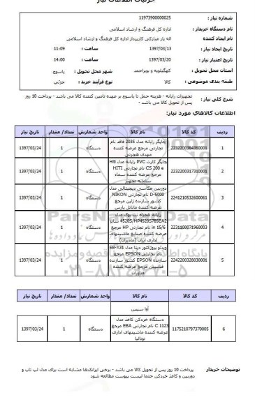 استعلام ,استعلام تجهیزات رایانه