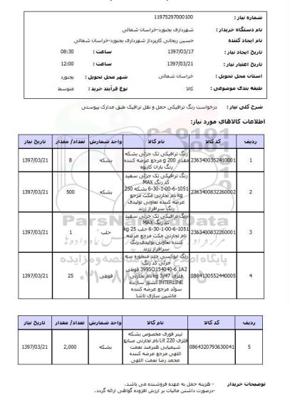 استعلام,درخواست رنگ ترافیکی حمل و نقل ترافیک