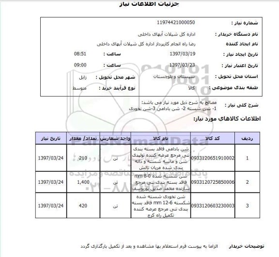 استعلام,استعلام مصالح