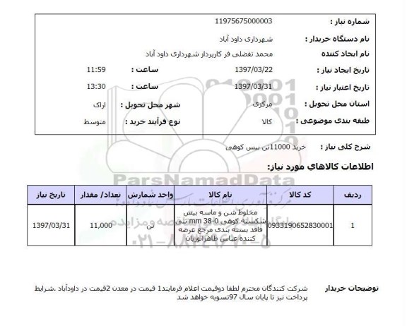 استعلام, استعلام خرید بیس کوهی...