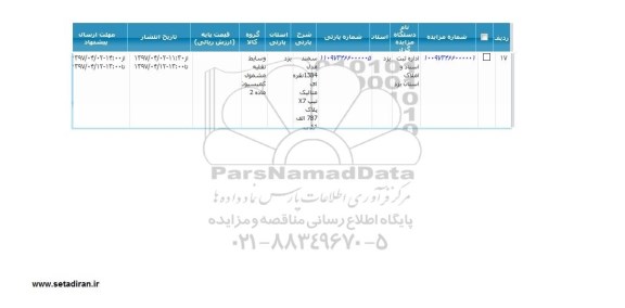 آگهی مزایده , آگهی مزایده سمند مدل 84