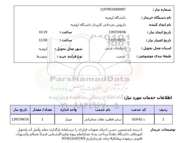 استعلام, استعلام سایر فعالیت های مخابراتی...