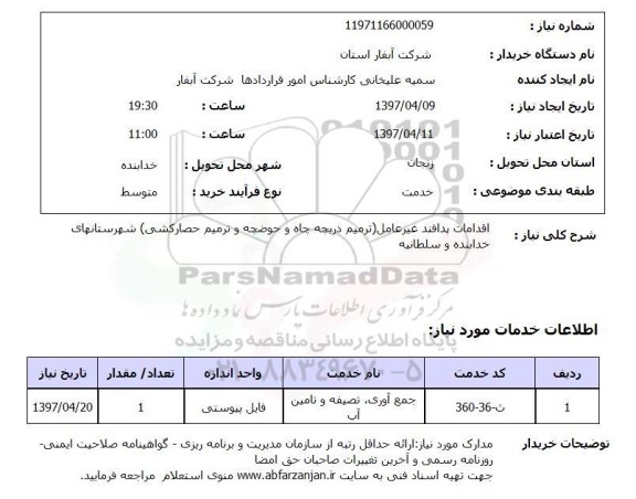 استعلام,استعلام اقدامات پدافند غیرعامل ...