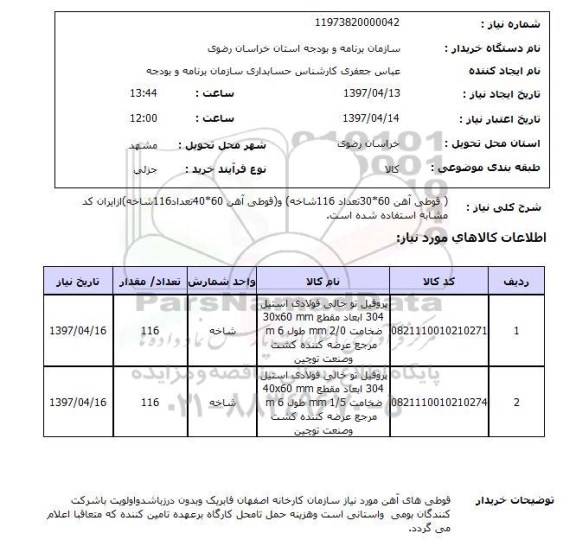 استعلام, استعلام قوطی آهن