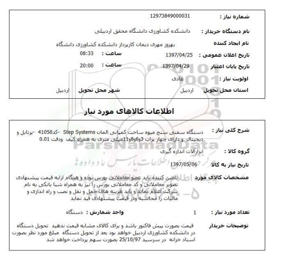 استعلام , استعلام دستگاه سفتی سنج میوه ...