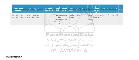 مزایده ، مزایده پیکان سواری 