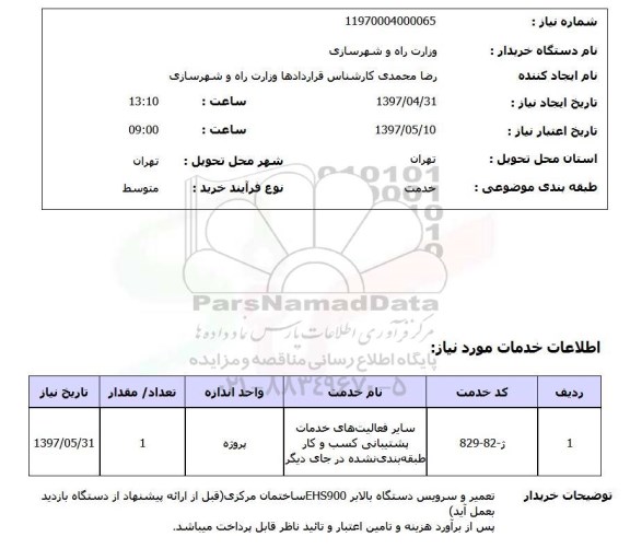 استعلام, استعلام سایر فعالیت های خدمات  پشتیبانی کسب و کار...