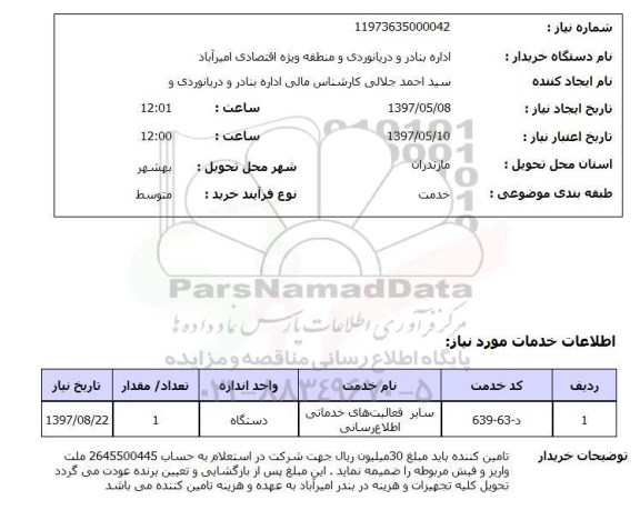 استعلام , سایر فعالیت های خدماتی اطلاع رسانی