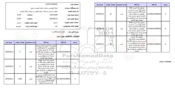 استعلام,استعلام لوازم آزمایشگاهی 1