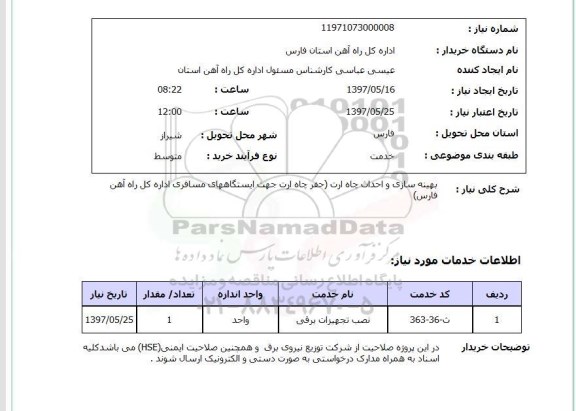 استعلام , استعلام احداث چاه ارت