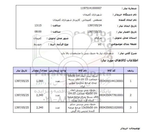 استعلام, استعلام جدول بتنی ...