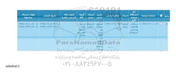 مناقصه عمومی دو مرحله ای انجام عملیات طراحی .تامین..