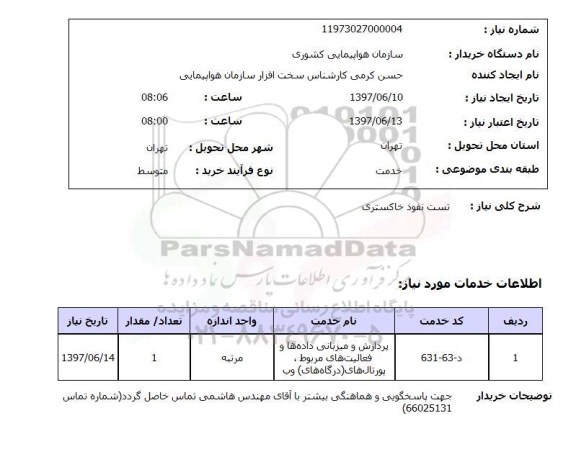 استعلام, استعلام تست نفوذ خاکستری...