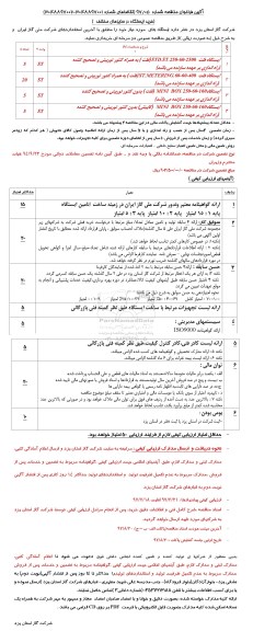 آگهی فراخوان مناقصه, مناقصه خرید ایستگاه در سایزهای مختلف 