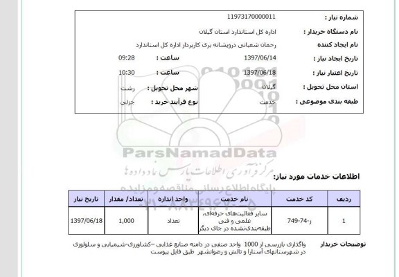 استعلام,استعلام سایر فعالیت های حرفه ای 