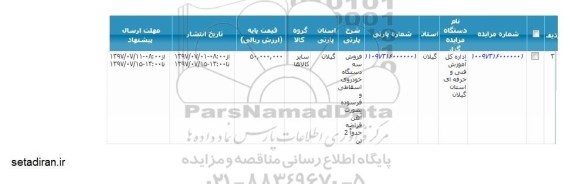 مزایده ,مزایده فروش سه دستگاه خودروی اسقاطی ... 