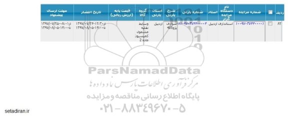 مزایده, مزایده سواری پژو 405