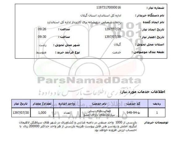 استعلام , استعلام فعالیت های سایر سازمان های دارای عضو ...