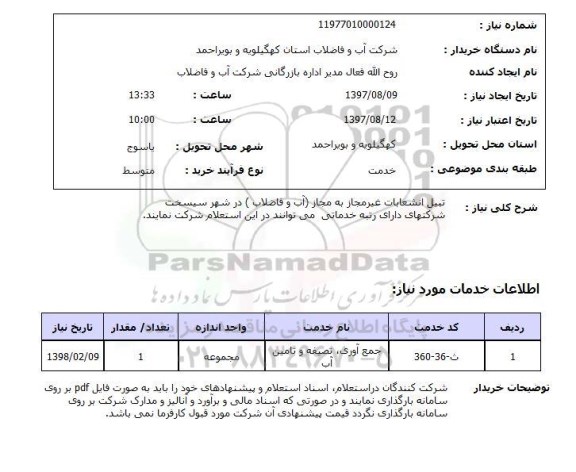 استعلام, تبیل انشعابات غیر مجاز به مجاز 