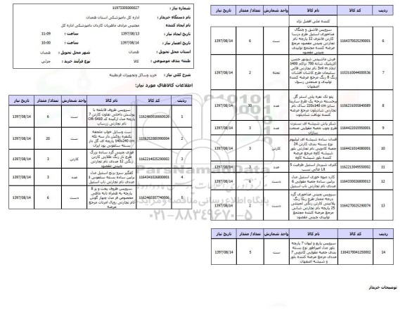 استعلام,خرید وسایل و تجهیزات قرنطینه