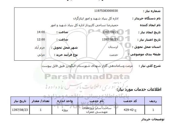 استعلام, مرمت و ساماندهی