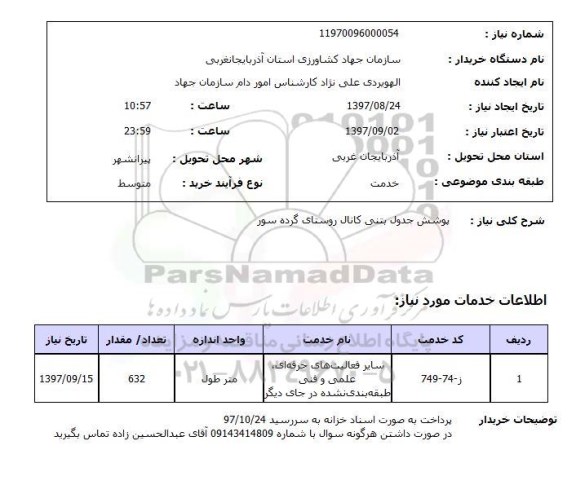 استعلام, پوشش جدول بتنی 