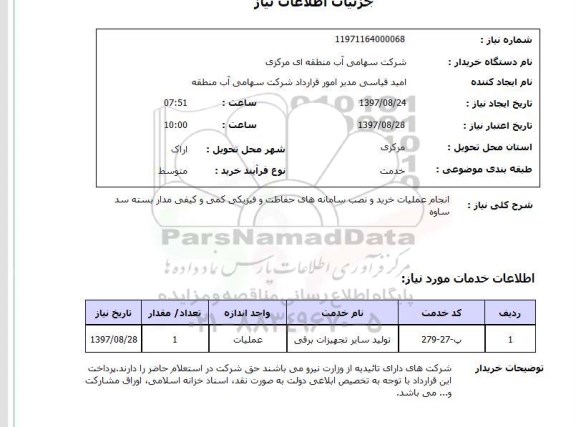 استعلام,تولید سایر تجهیزات برقی