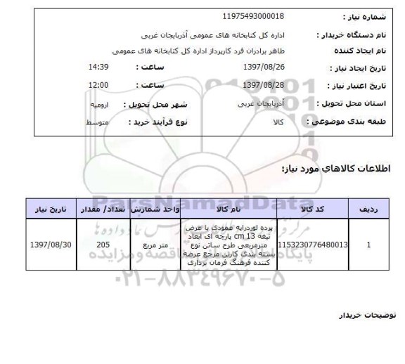 استعلام, استعلام پرده لوردراپه...