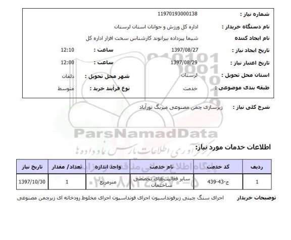 استعلام,زیرسازی چمن