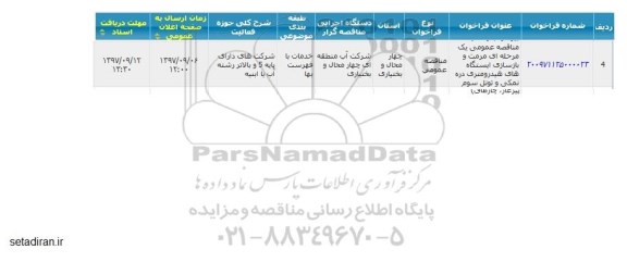 مناقصه مناقصه توسعه و تکمیل ایستگاه های هیدرومتری 