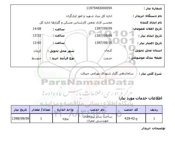 استعلام , استعلام ساماندهی گلزار شهدا ...