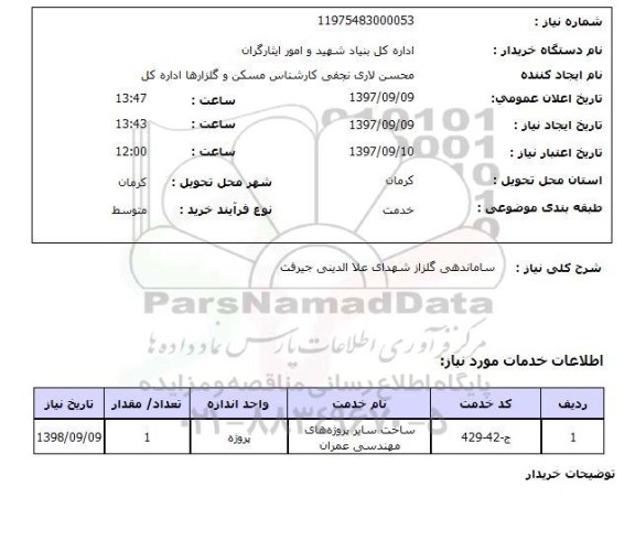 استعلام , استعلام ساماندهی گلزار شهدا ...