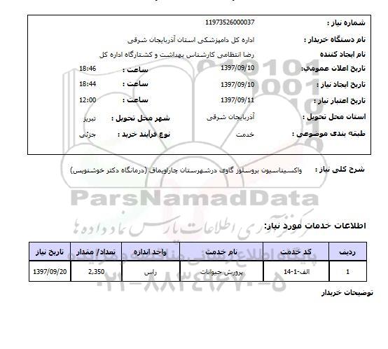 استعلام,واکسیناسیون