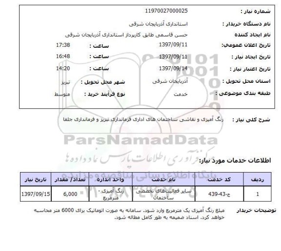 استعلام رنگ آمیزی و نقاشی ساختمانهای اداری