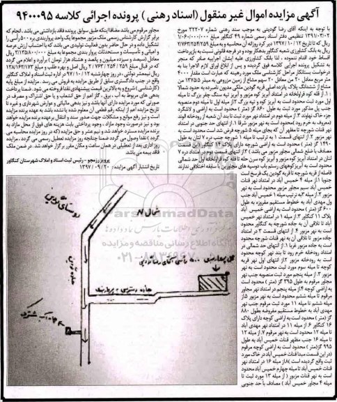 مزایده،مزایده 4000 مترمربع معادل 20 من معادل 20 سهم مشاع از زمین 