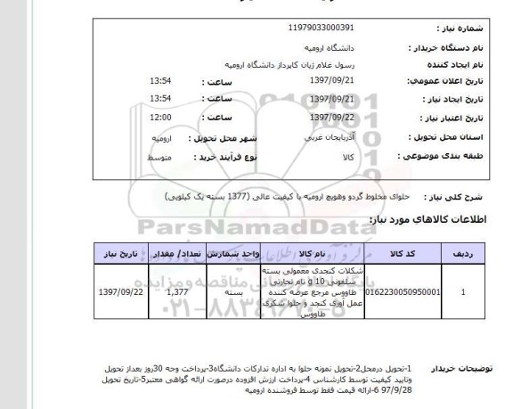 استعلام, استعلام حلوای مخلوط...