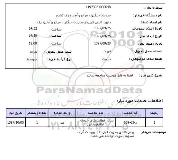 استعلام, استعلام سایر فعالیت های خدماتی اطلاع رسانی