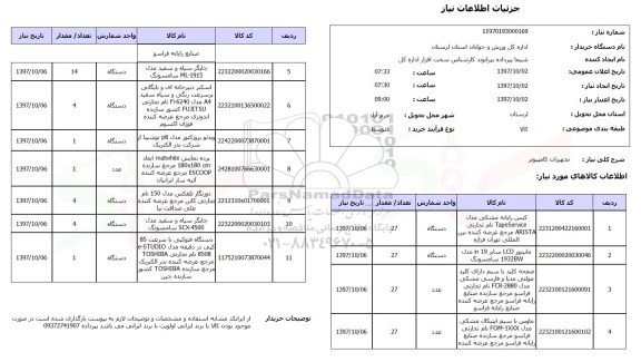 استعلام, استعلام تجهیزات کامپیوتر 